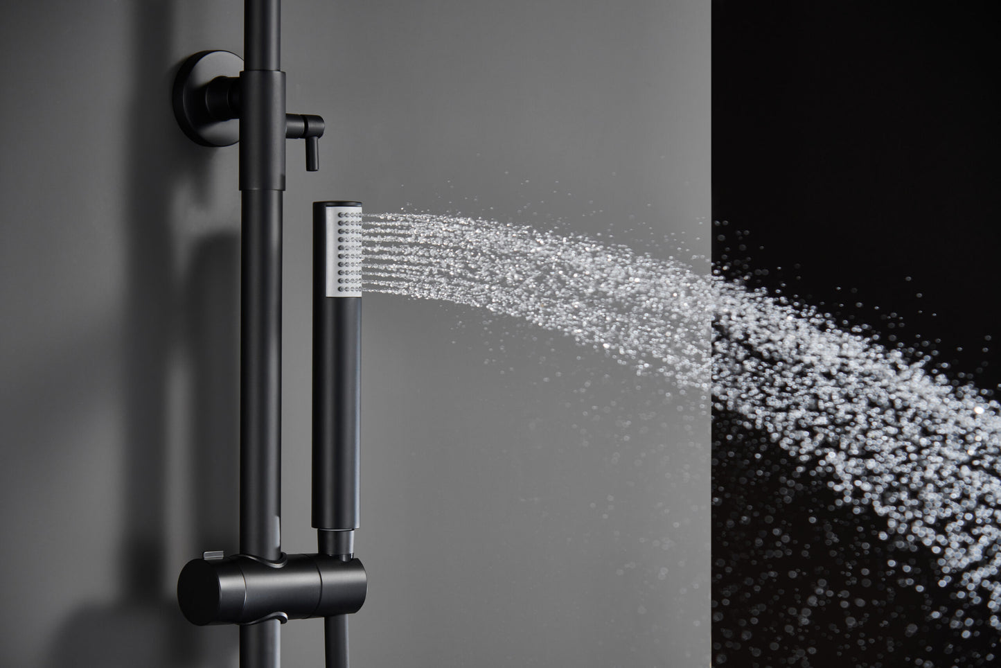 Eengreeps doucheset Monza matzwart