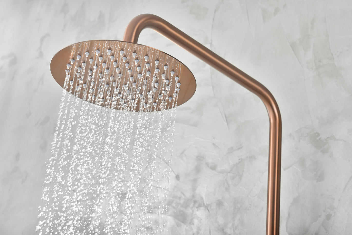 Eengreeps doucheset Monza geborsteld roségoud