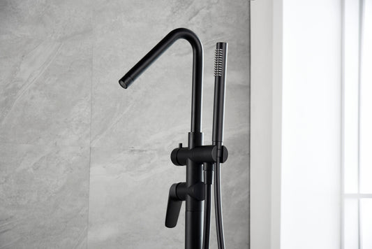 Vrijstaande badkraan Belgica matzwart