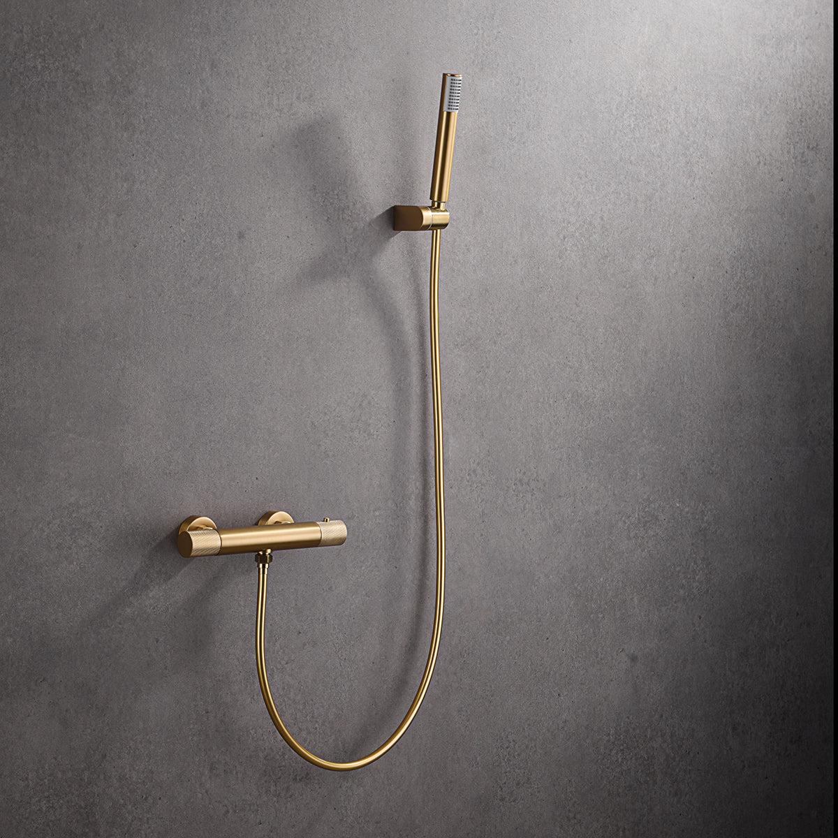 Thermostatische douchemengkraan Line geborsteld goud