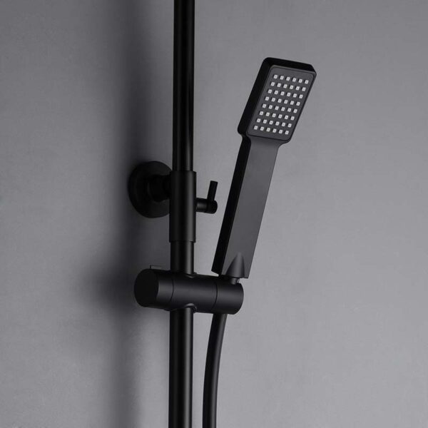 Eengreeps doucheset Art mat zwart