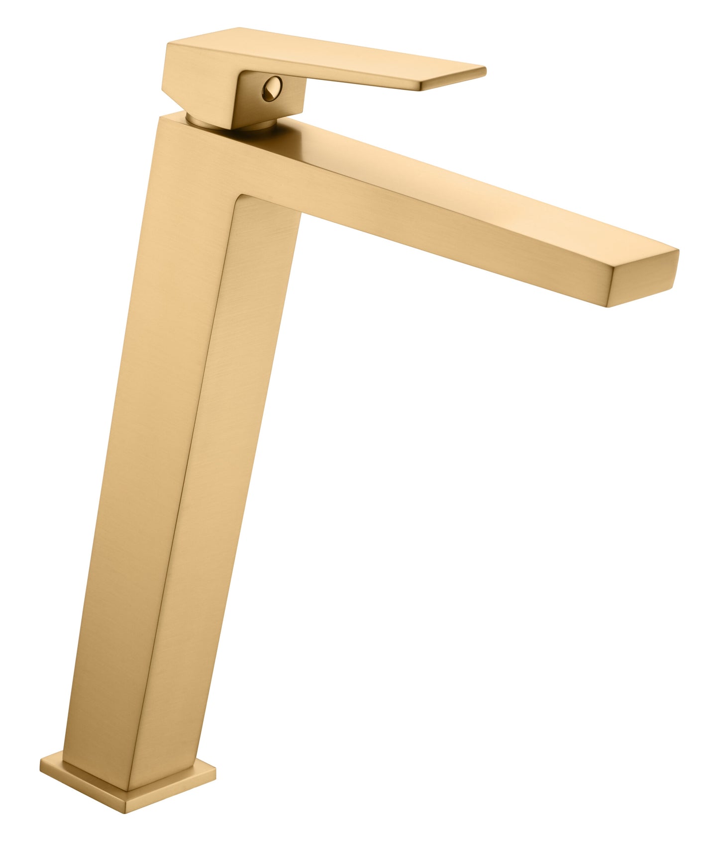 Eengreeps wastafelmengkraan met hoge uitloop Art geborsteld goud