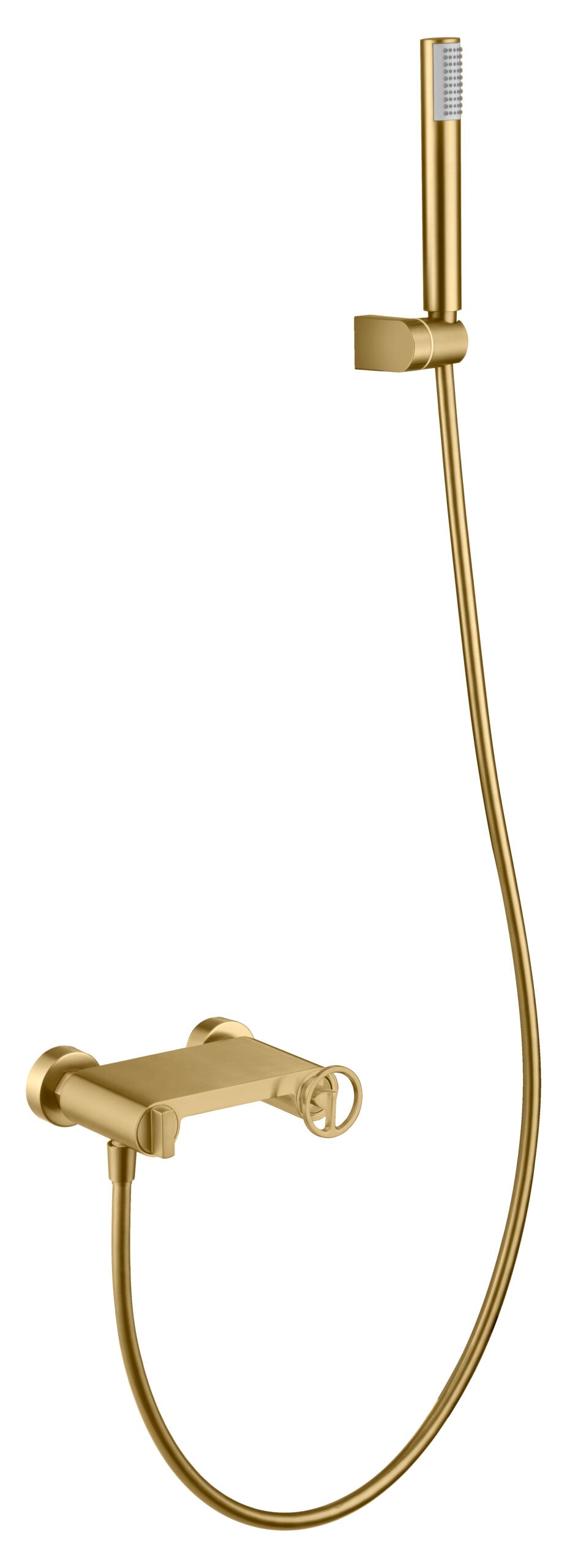 Eengreeps douchemengkraan Olimpo geborsteld goud