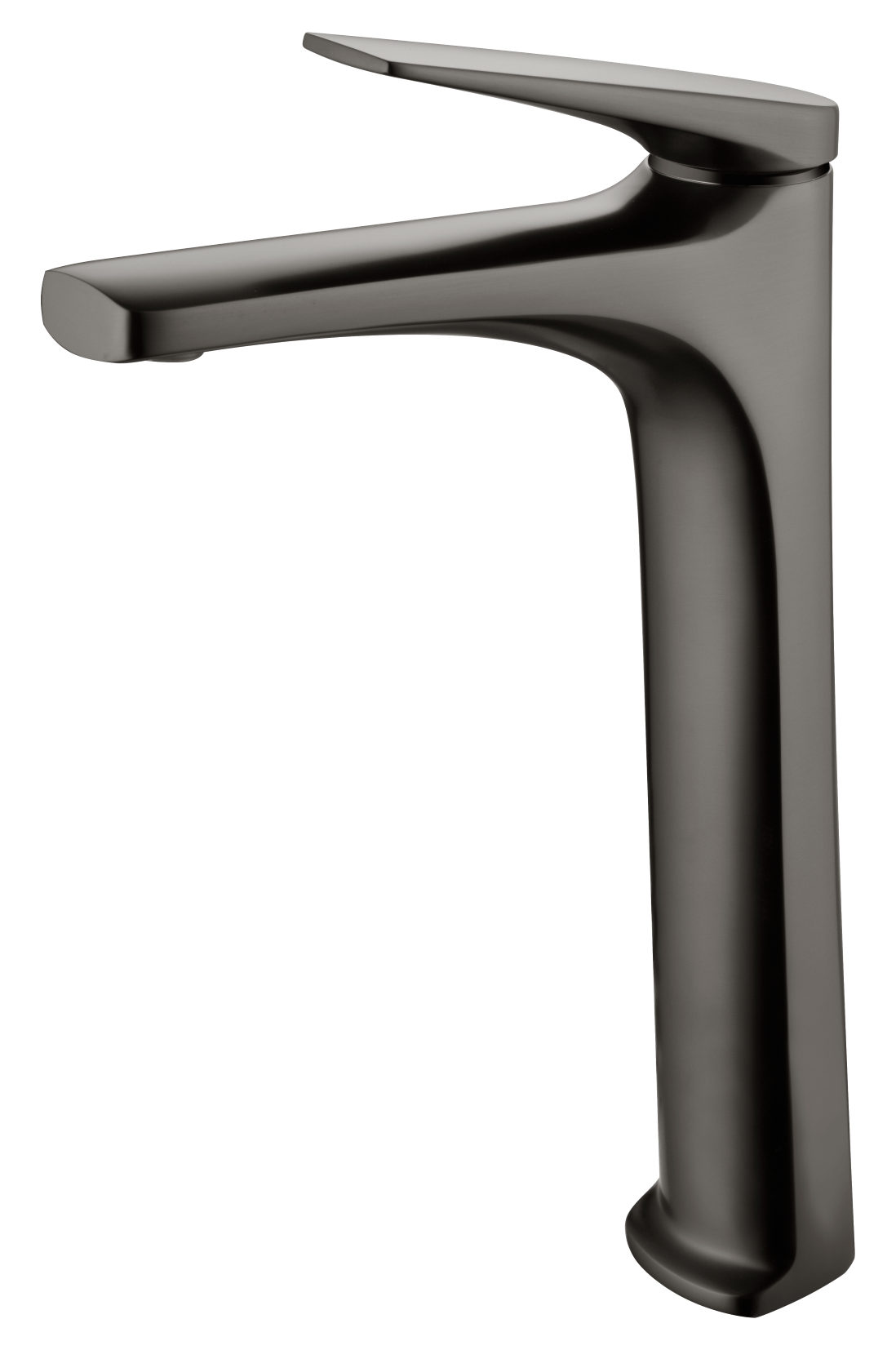 Delos wastafelmengkraan met hoge uitloop black gun metal