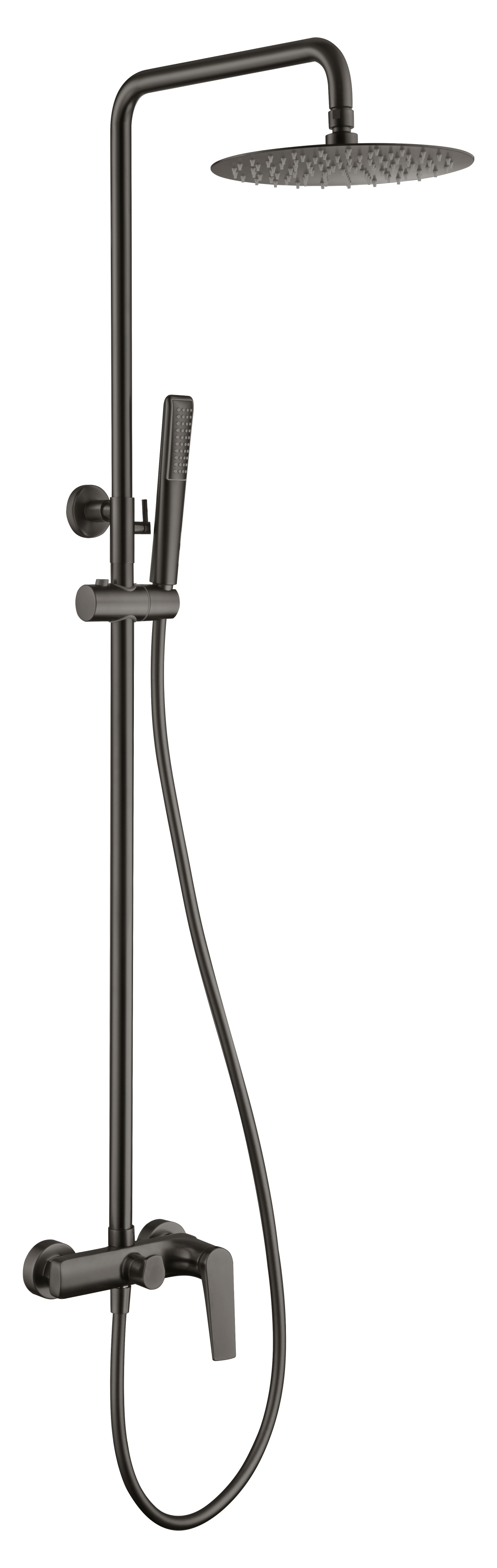 Delos inbouw douchekraan black gun metal