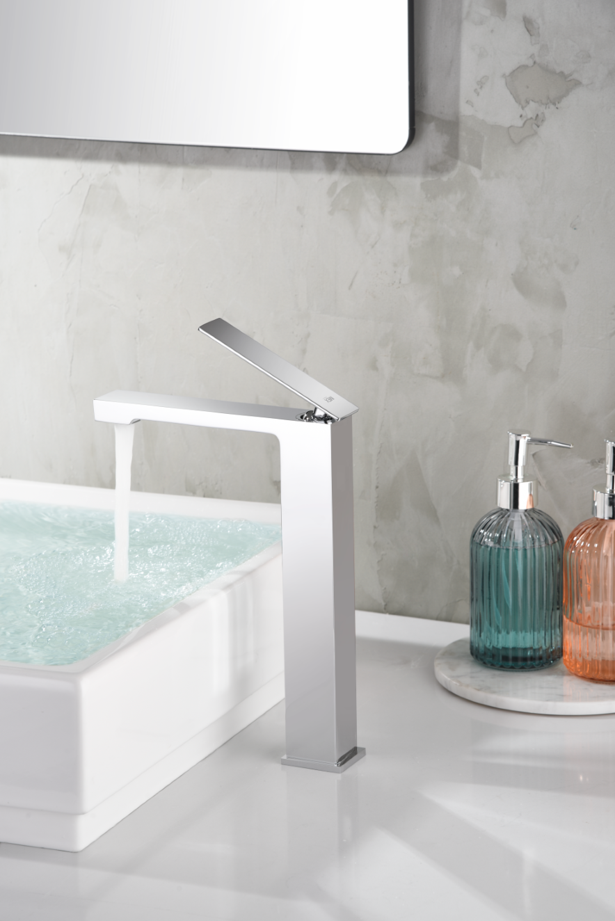 Eengreepswastafelmengkraan met hoge uitloop Pisa