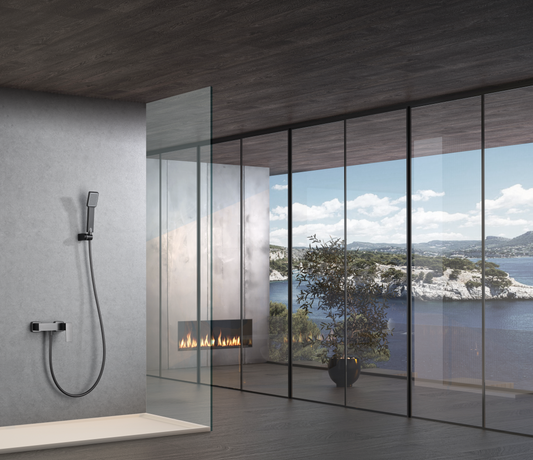 Eengreeps douchemengkraan Pisa black gun metal