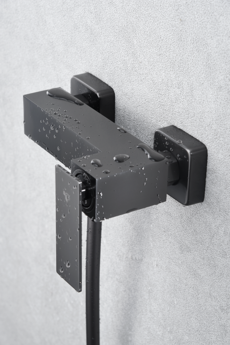 Eengreeps douchemengkraan Pisa black gun metal