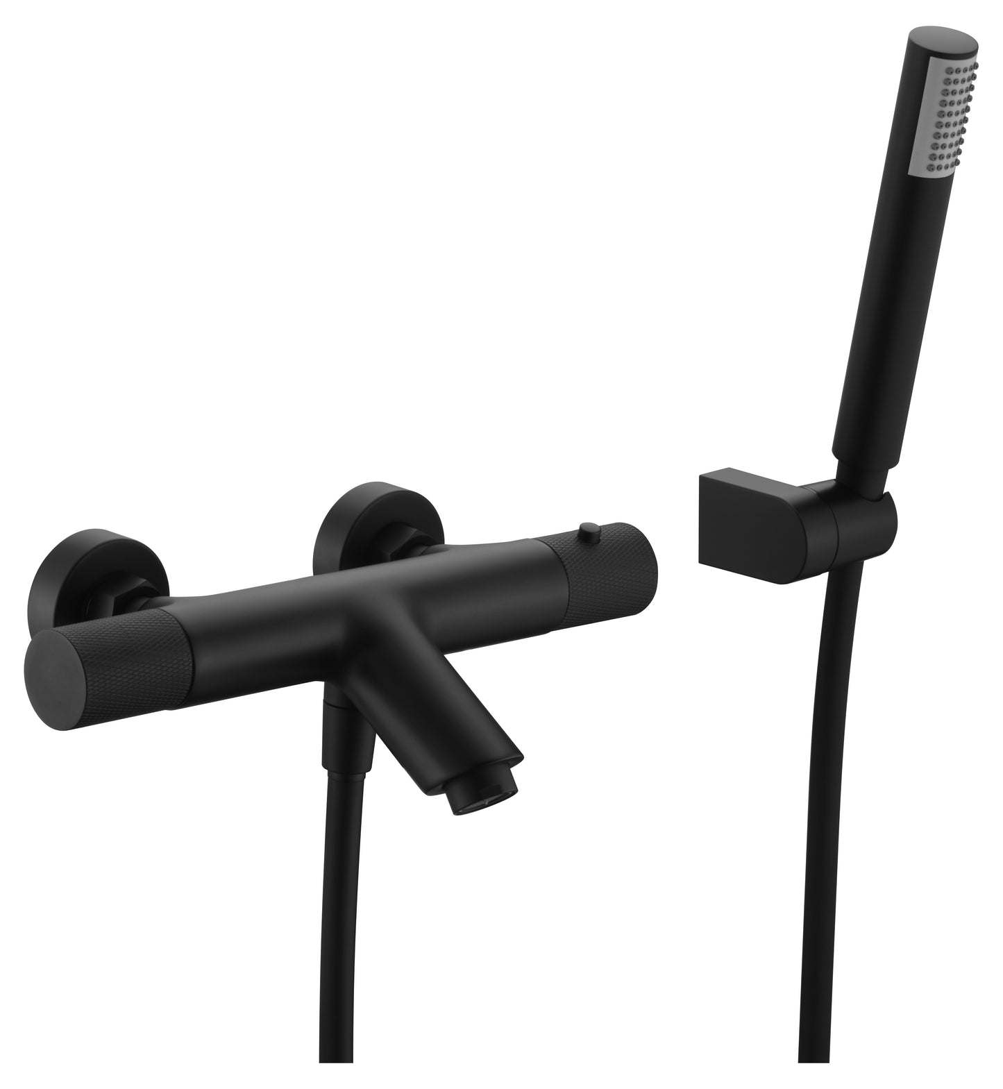 Thermostatische bad-/douchemengkraan Line matzwart