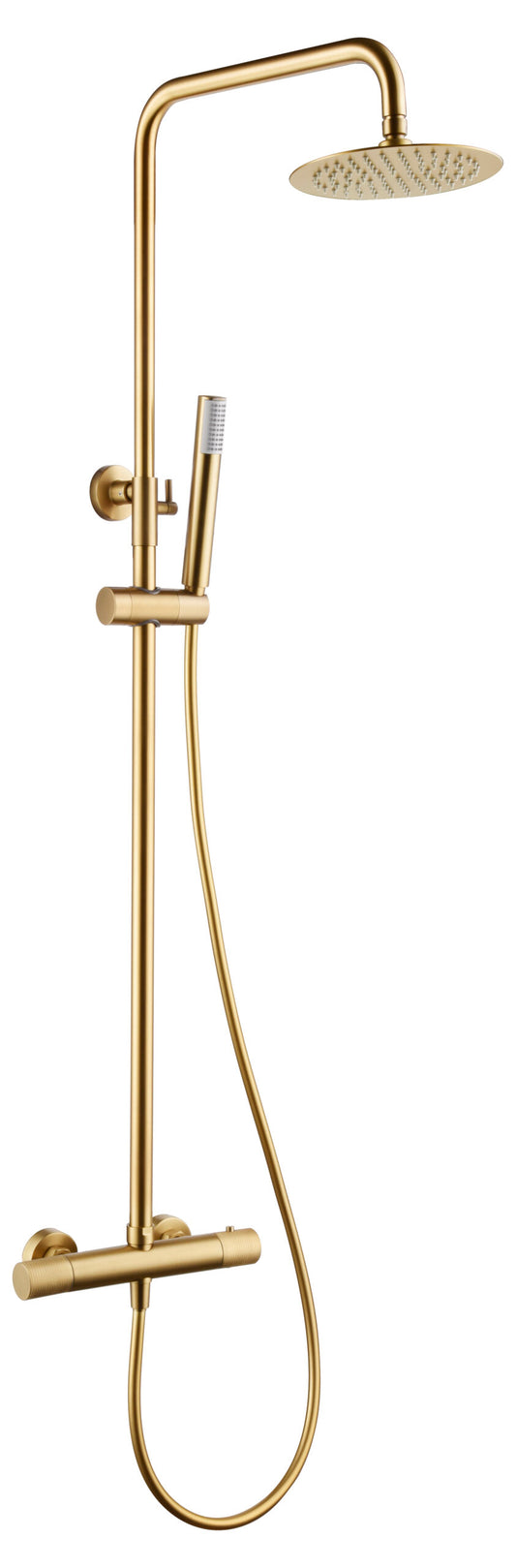 Thermostatische doucheset Line geborsteld goud