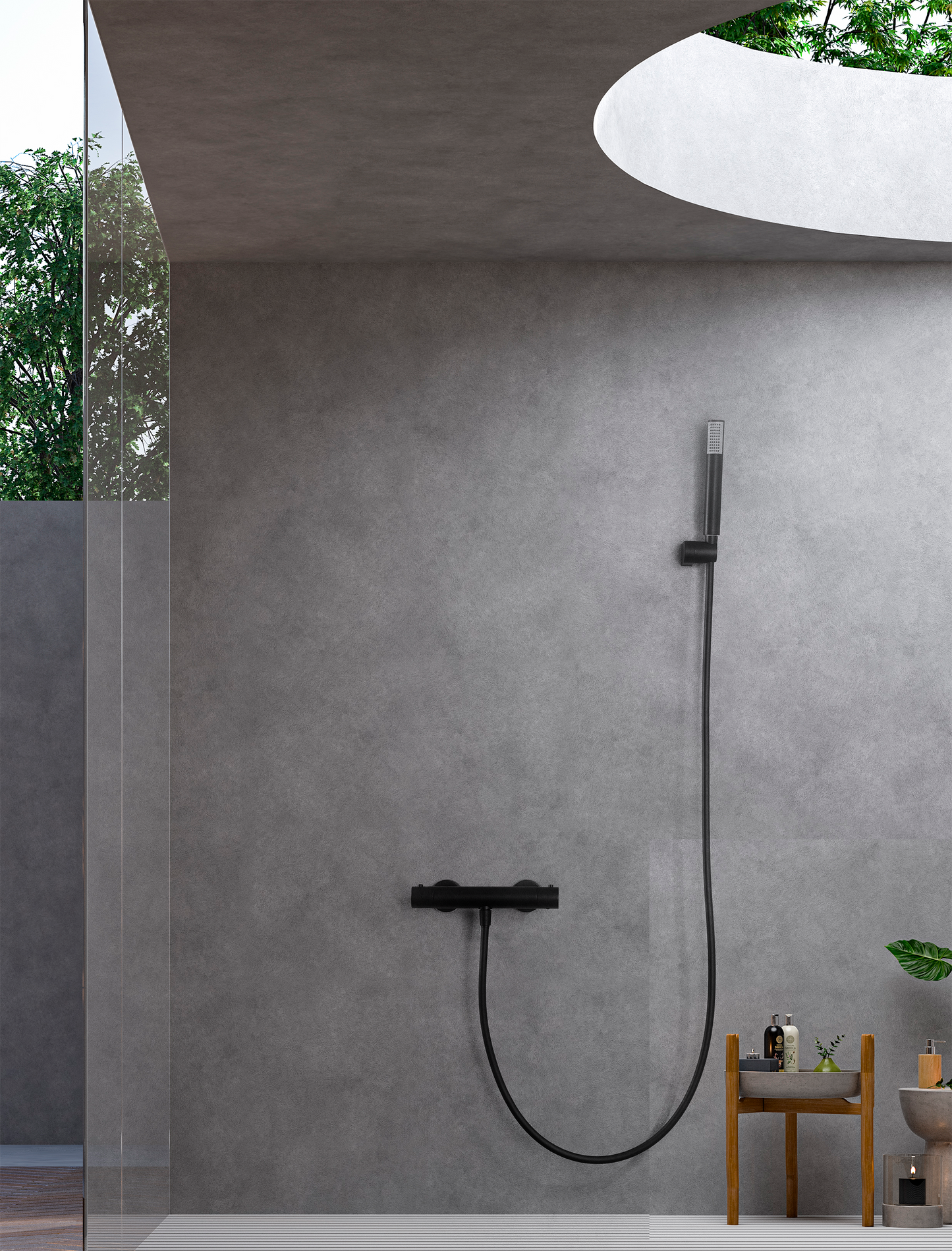 Thermostatische douchemengkraan Monza matzwart