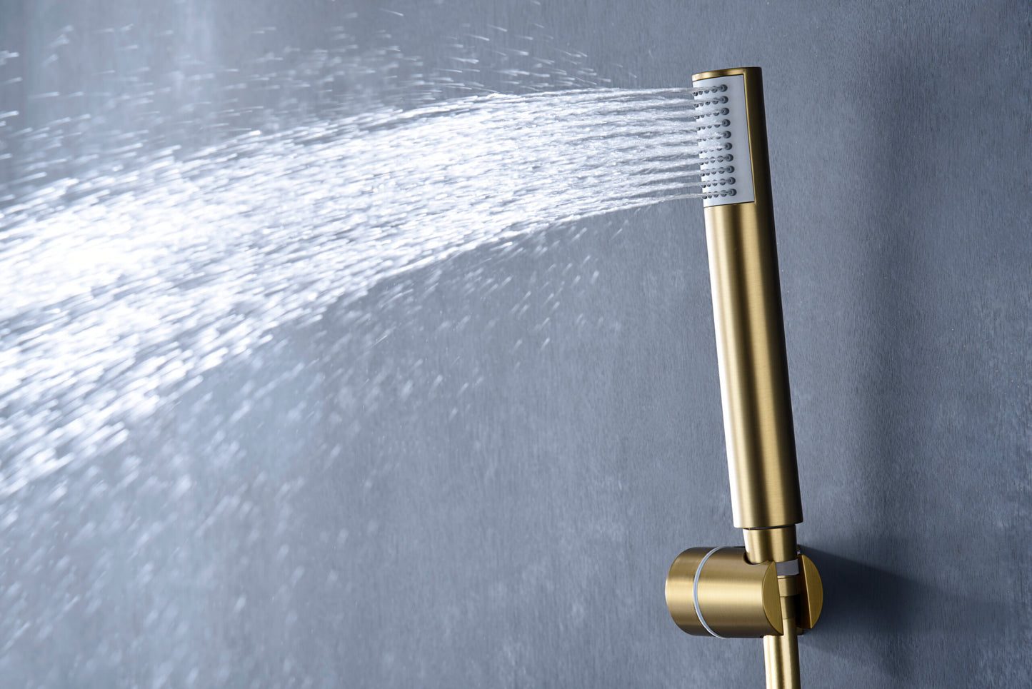 Eengreeps douchemengkraan Monza geborsteld goud