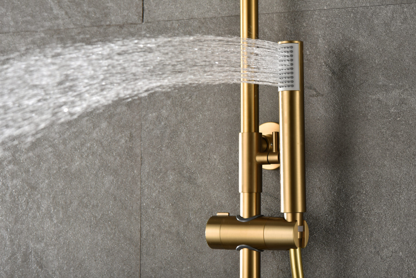 Thermostatische doucheset Monza geborsteld goud