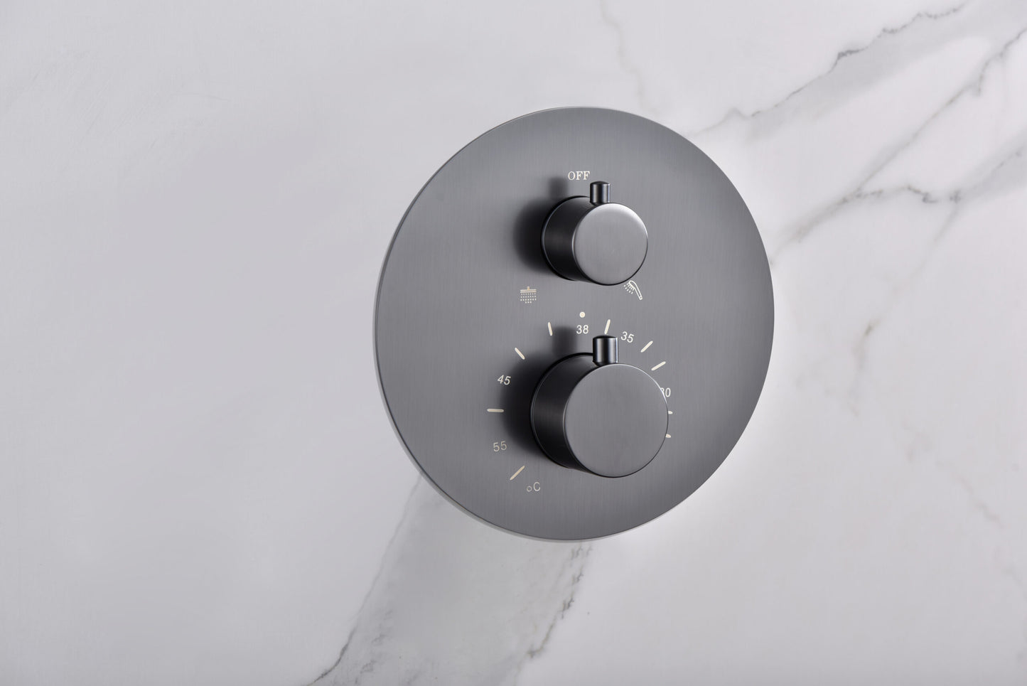 Inbouw thermostatische doucheset Monza black gun metal