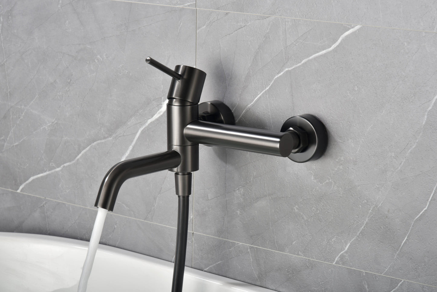 Eengreeps bad/douche Monza black gun metal