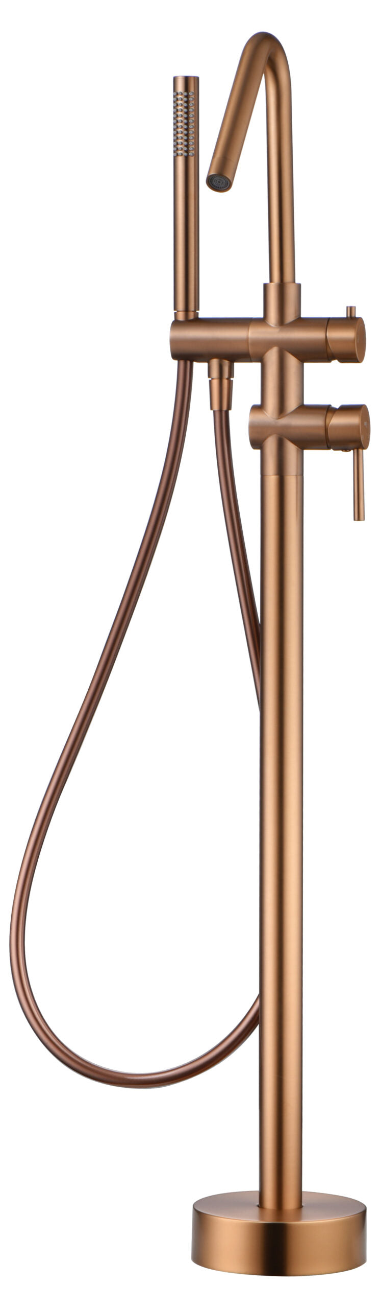 Corcega vrijstaande badkraan in geborsteld roségoud