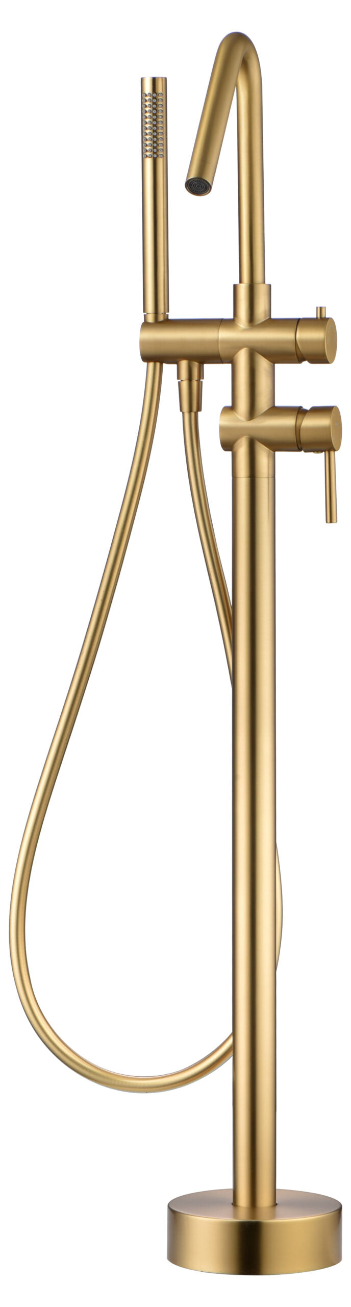 Corcega vrijstaande badkraan in geborsteld goud