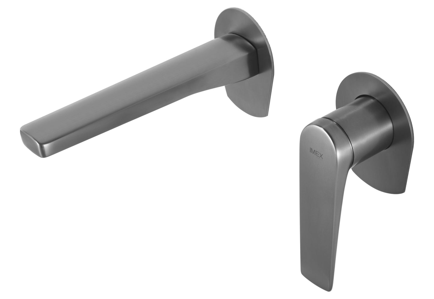 Eengreeps inbouw wastafelmengkraan Delos black gun metal