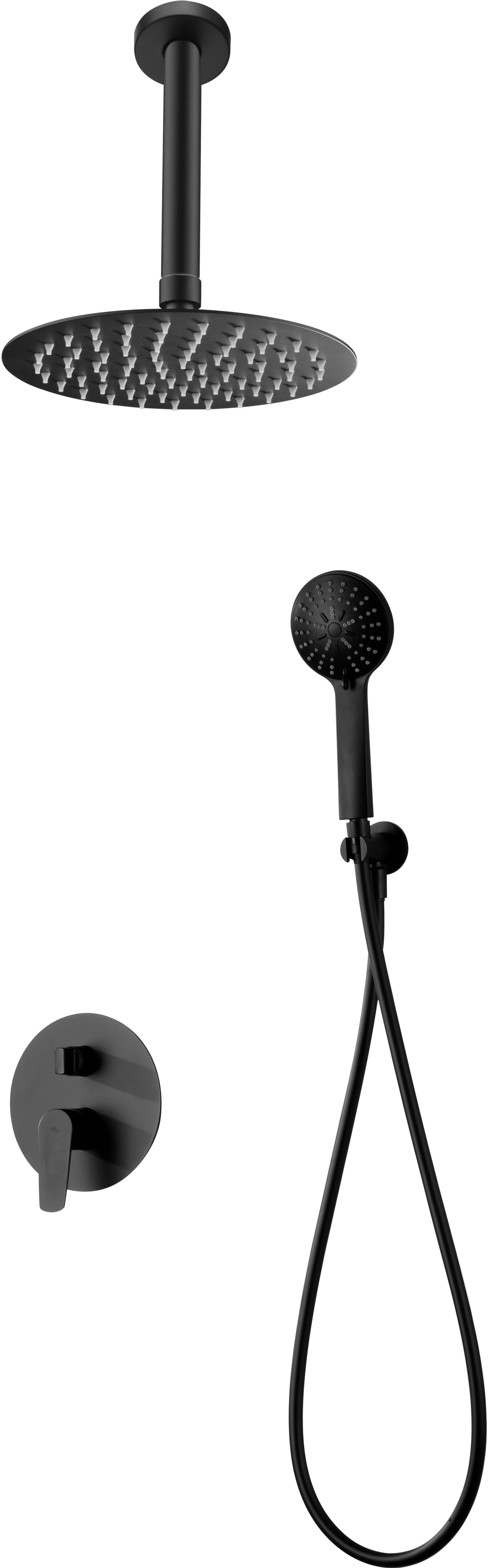 Inbouw eengreepsdoucheset Bruselas matzwart