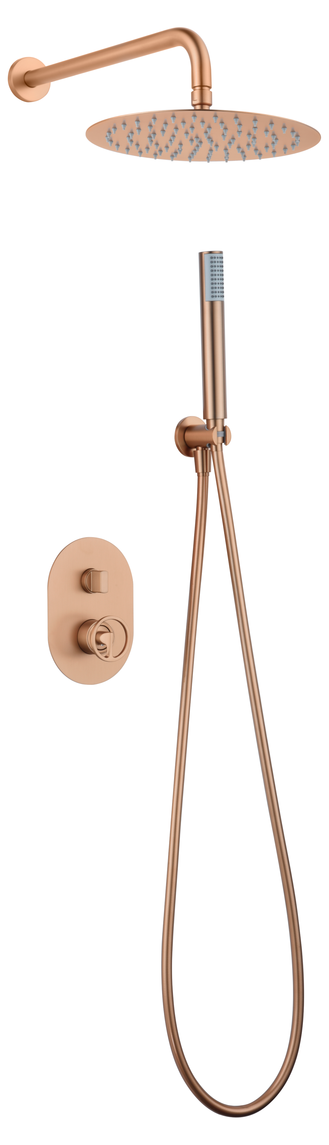 Inbouwdoucheset Olimpo geborsteld roségoud