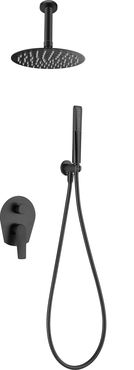 Paros inbouwdoucheset met één hendel, matzwart