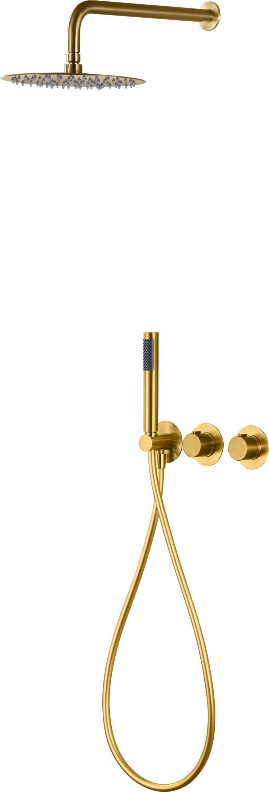 Thermostatische inbouwdoucheset Assen geborsteld goud