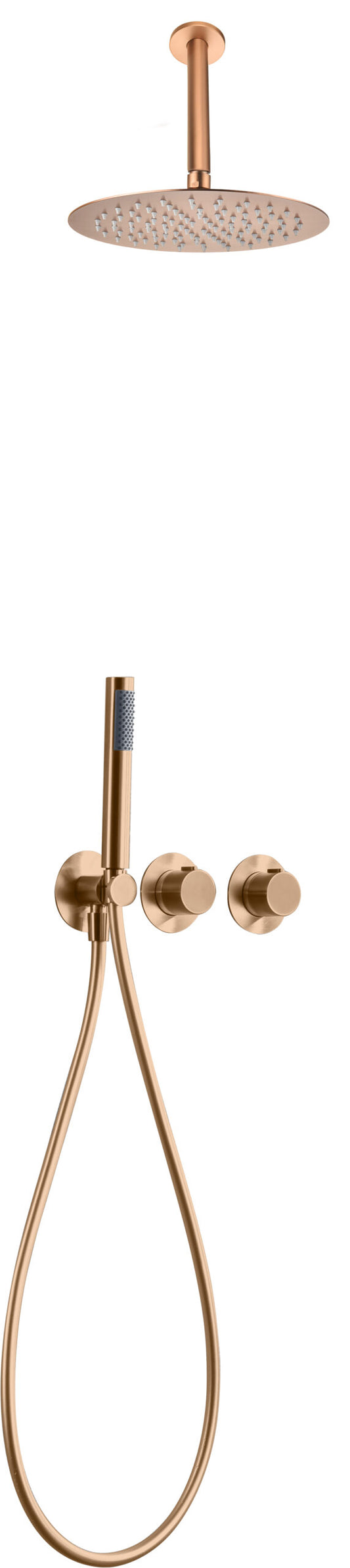Thermostatische inbouwdoucheset Breda geborsteld roségoud