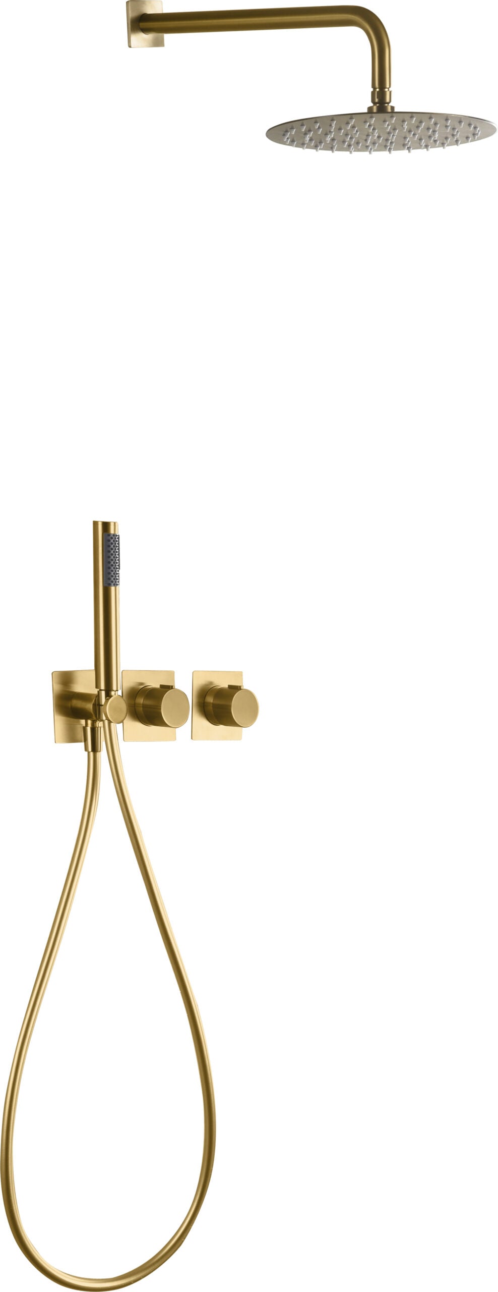 Thermostatische inbouwdoucheset Tibet geborsteld goud