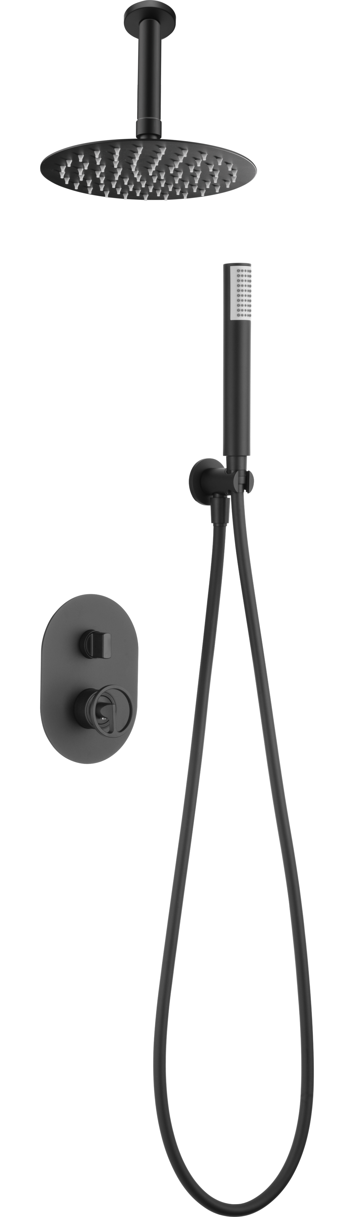 Inbouwdoucheset Vesubio matzwart