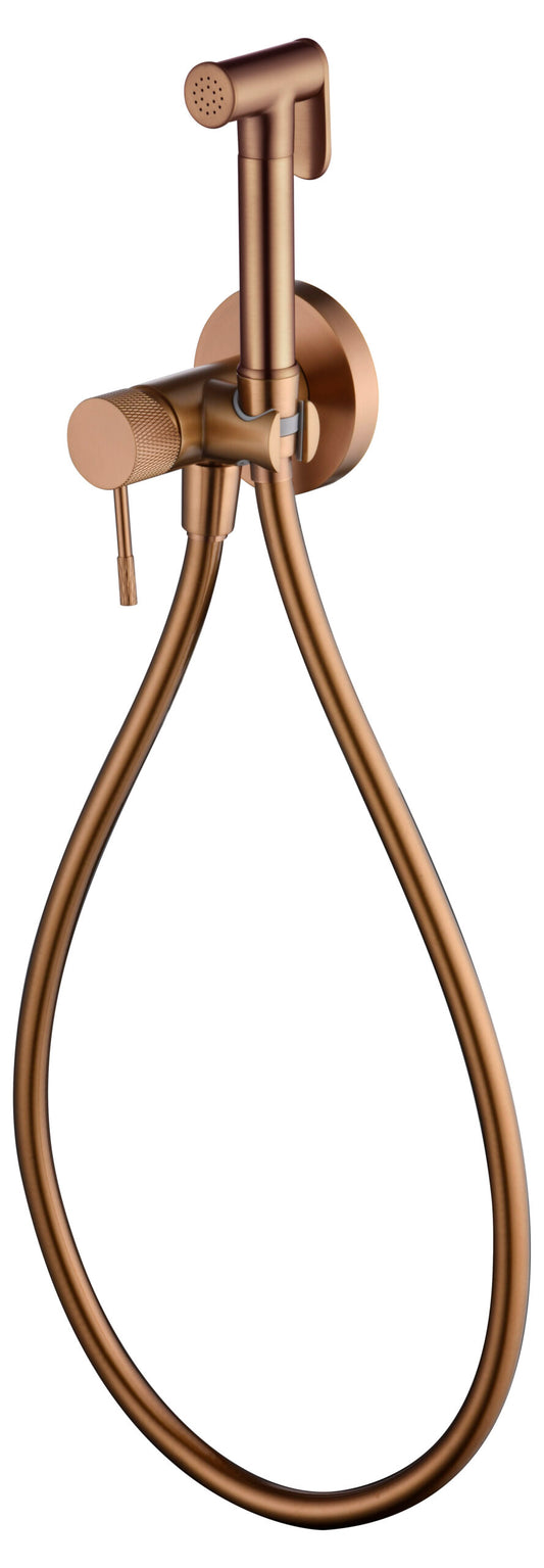 Bidetmengkraan inbouw Line geborsteld roségoud