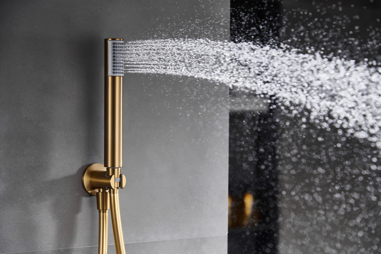 Eengreeps inbouwdoucheset Monza geborsteld goud