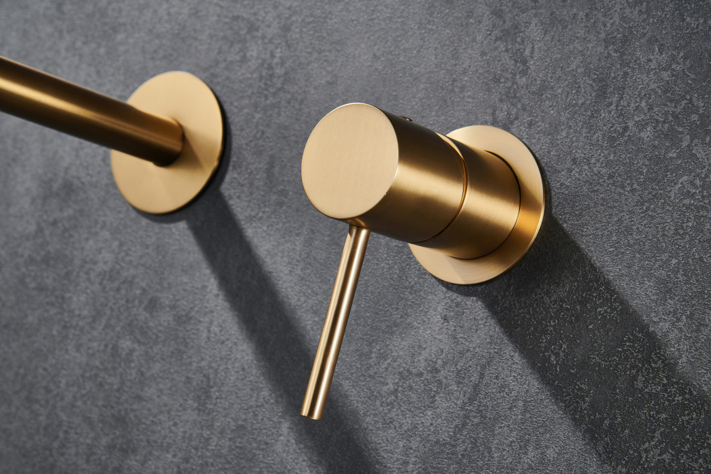 Eengreeps inbouw wastafelmengkraan Monza geborsteld goud