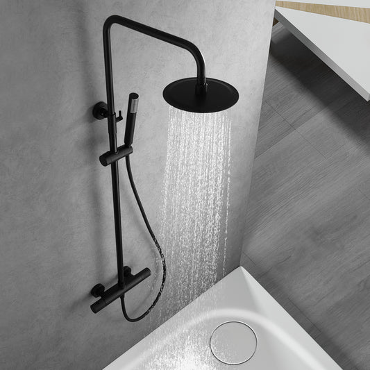 Thermostatische doucheset Line matzwart