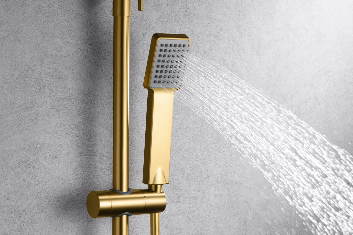 Eengreepsdoucheset Art geborsteld goud