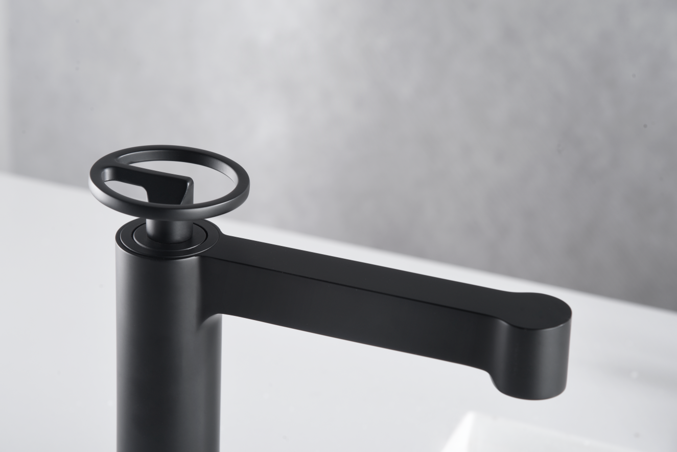 Eengreeps wastafelmengkraan Olimpo matzwart