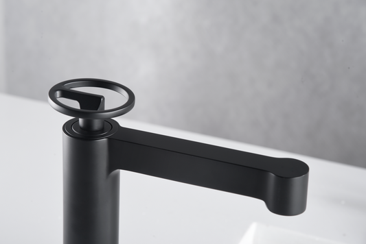 Eengreeps wastafelmengkraan Olimpo matzwart
