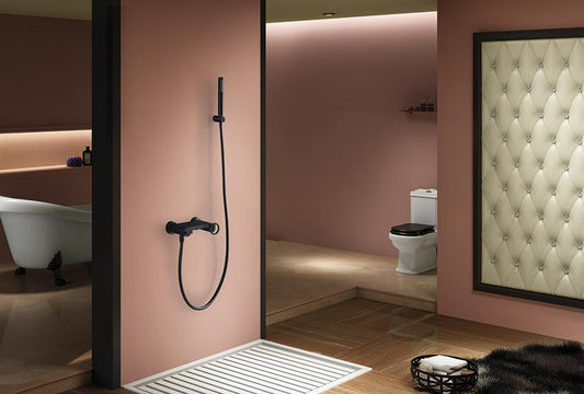 Eengreeps douchemengkraan Olimpo matzwart