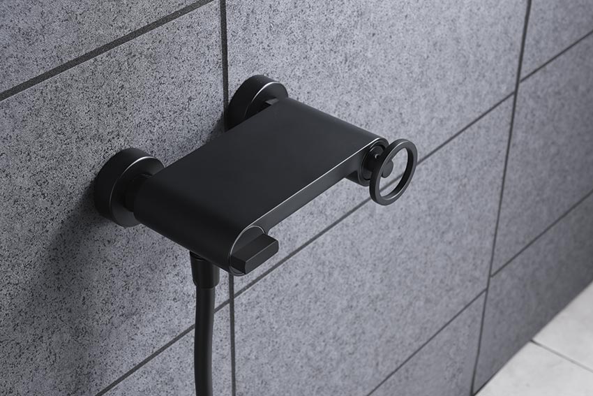 Eengreeps douchemengkraan Olimpo matzwart