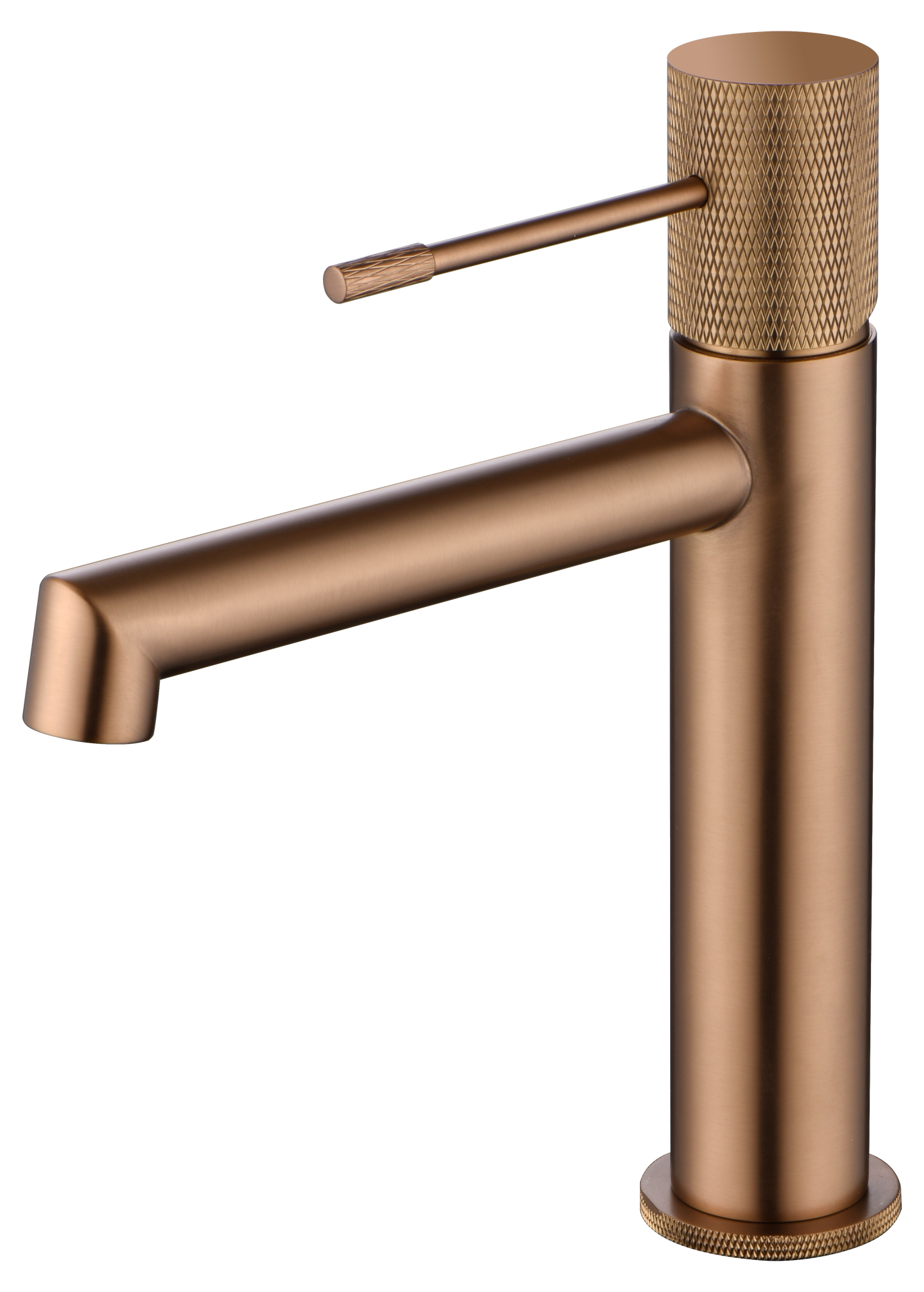 Eengreeps wastafelmengkraan Line geborsteld roze goud