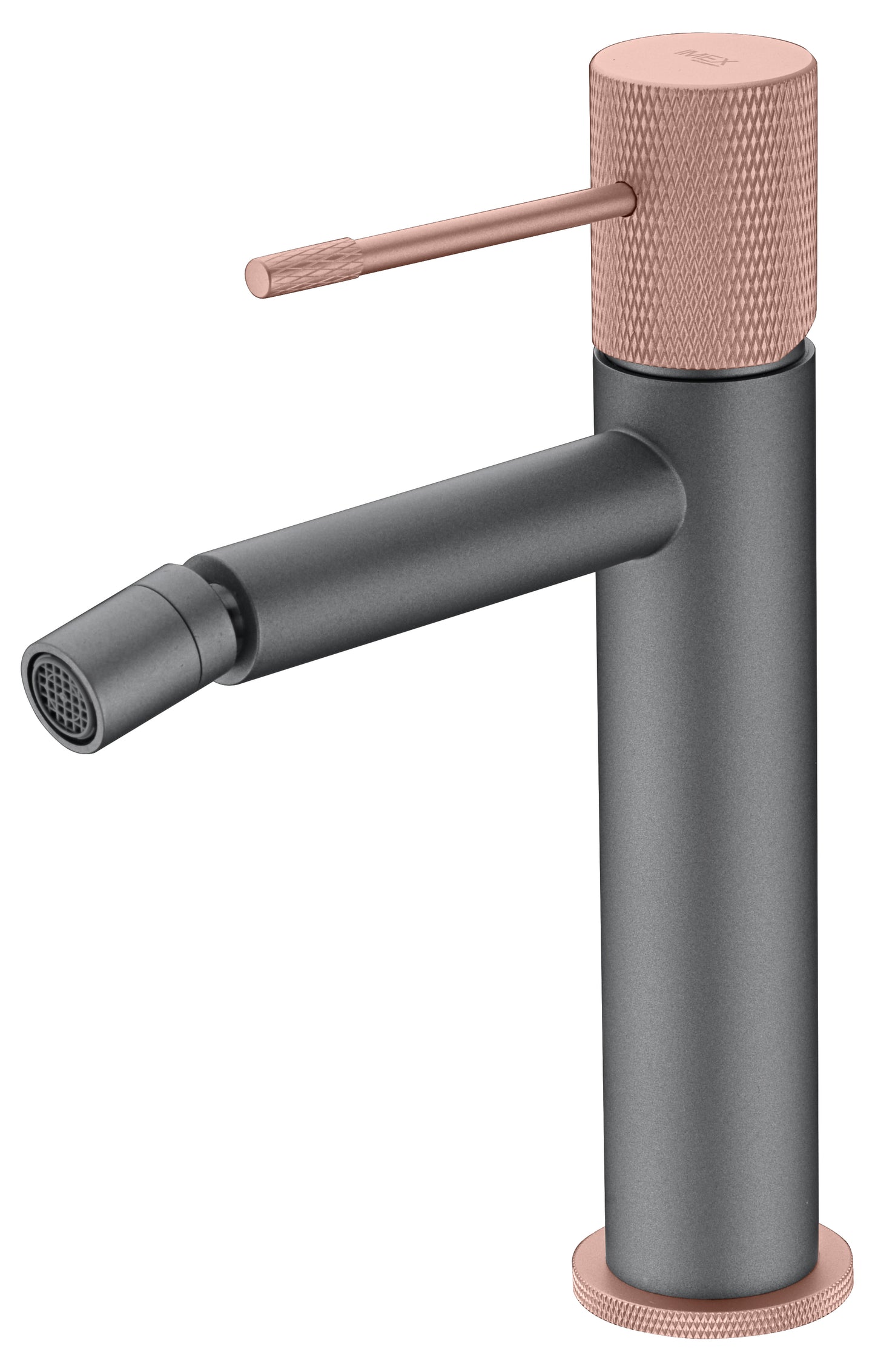 Eengreeps bidetmengkraan Line mat grijs / champagne