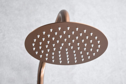 Thermostatische doucheset Line geborsteld roze goud