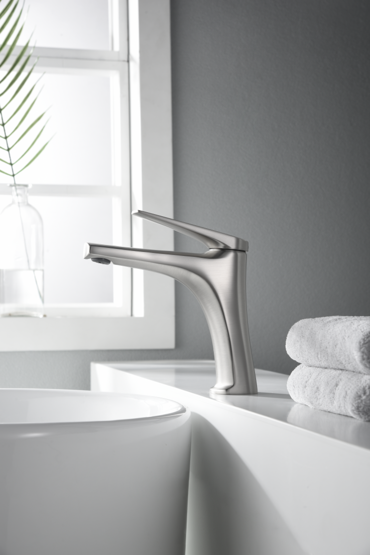 Eengreeps wastafelmengkraan Delos (roestvrij staal S.316)