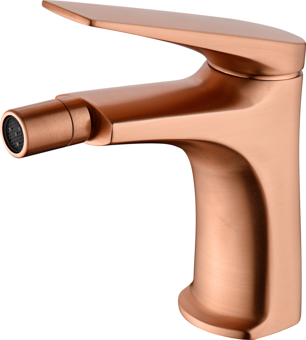 Eengreepsbidetkraan Delos geborsteld roségoud