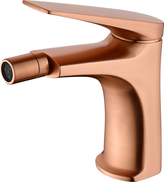 Eengreepsbidetkraan Delos geborsteld roségoud