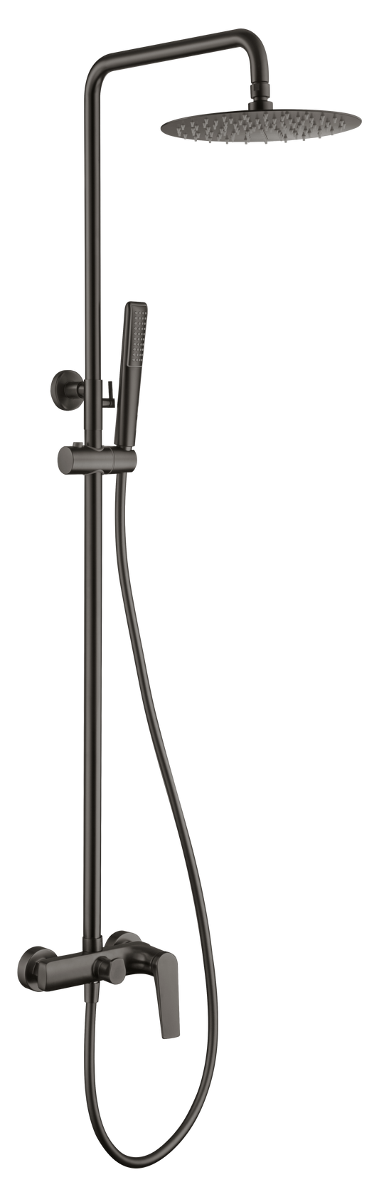 Delos inbouw douchekraan black gun metal