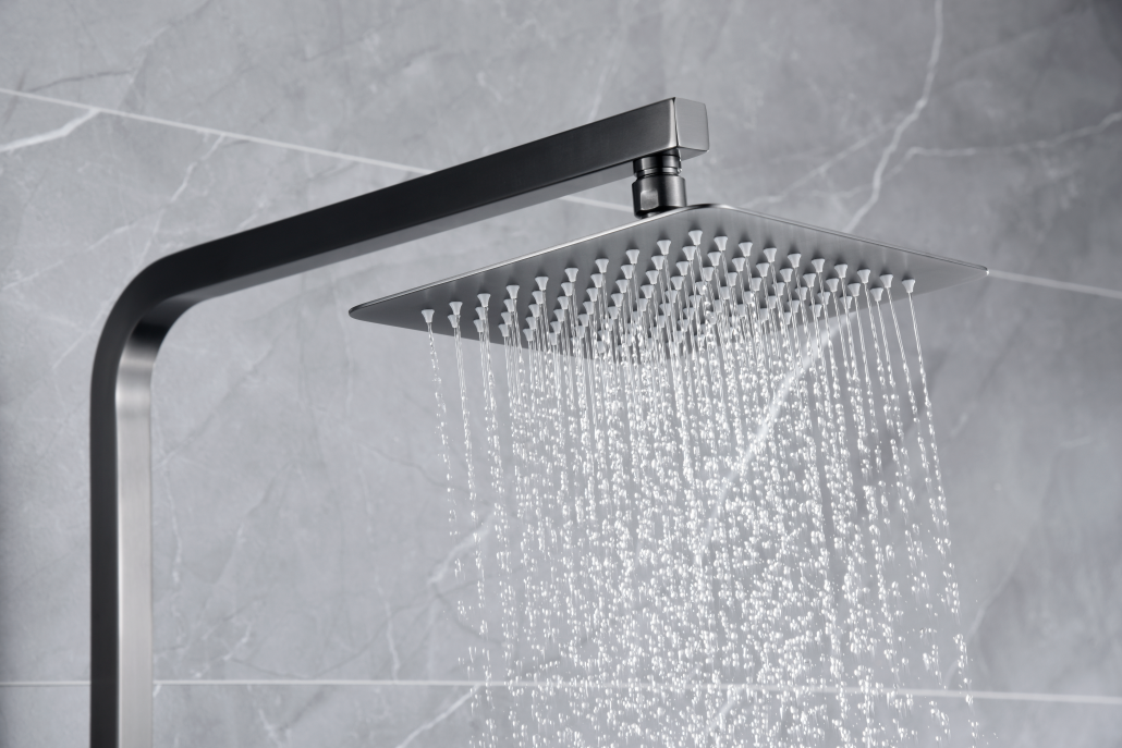 Doucheset met eengreepsmengkraan Pisa zwart gun metal