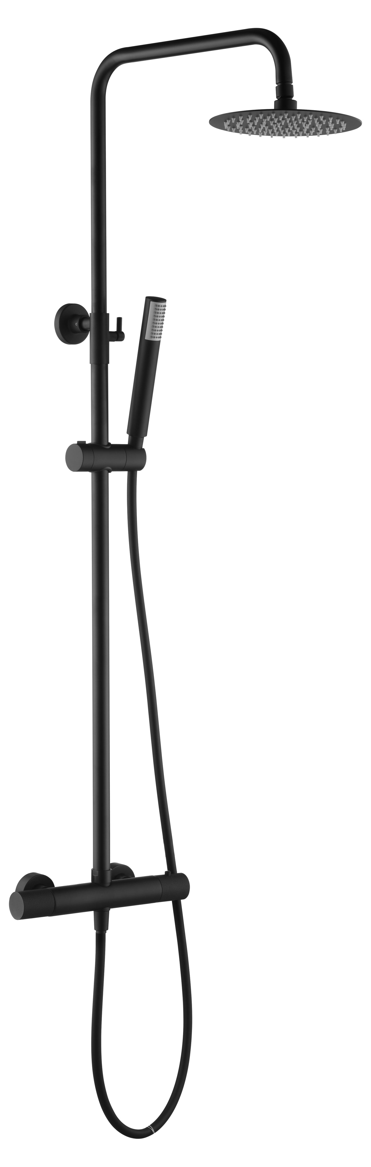 Thermostatische doucheset Line matzwart