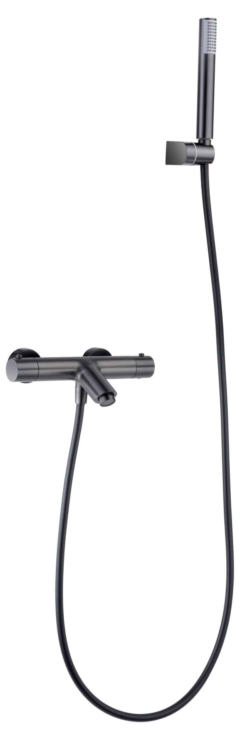 Thermostatische bad/douchemengkraan Monza black gun metal
