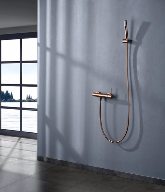 Eéngreepsdouchekraan Monza geborsteld roségoud