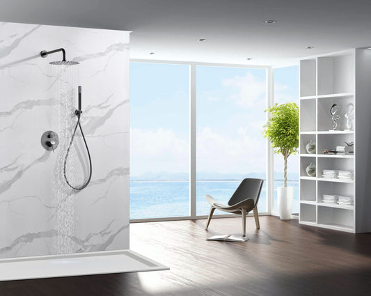 Inbouw thermostatische doucheset Monza black gun metal